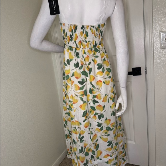 LunaJany Women's Classy Sleeveless Lemon Print Maxi Dress Size M. #77 - Picture 10 of 15